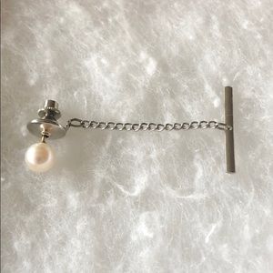 Vintage Pearl Tie Pin clip